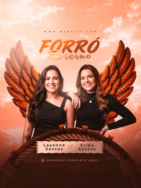 Flyer Forró Eterno - Template PSD Editável no Photoshop